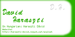 david haraszti business card